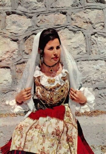 Cartolina Sardegna Costumi Sardi Pula 1969 (Cagliari)