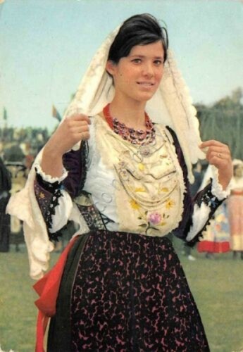 Cartolina Sardegna Costumi Sardi Tissi 1972 (Sassari)
