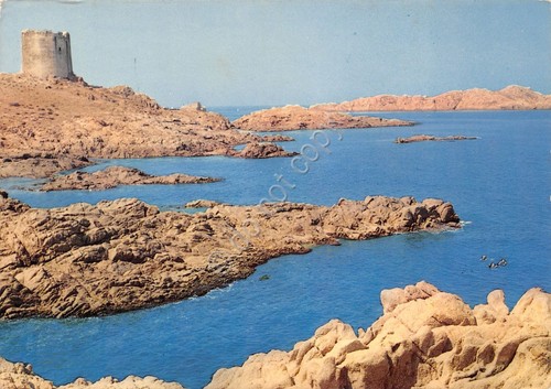 Cartolina Sardegna Isola Rossa Scogliere e Torre Trinità d'Agultu 1977 …