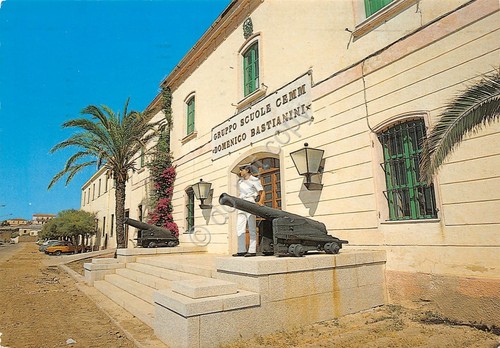 Cartolina Sardegna La Maddalena Scuole CEMM Domenico Bastianini 1985