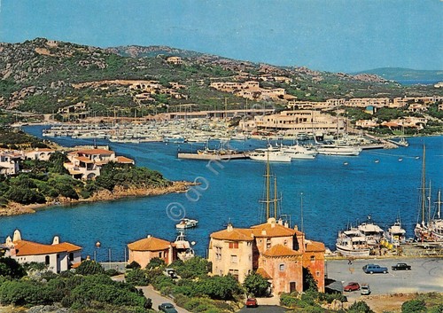 Cartolina Sardegna Poro Cervo panorama parziale e porto