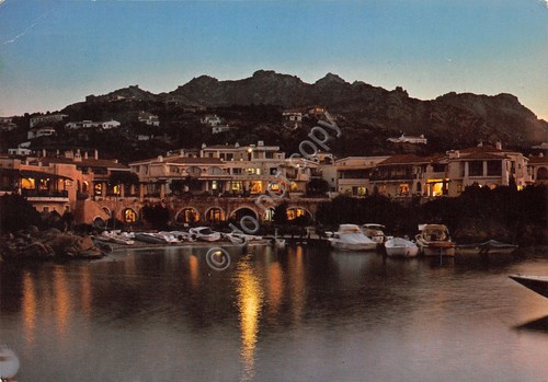Cartolina Sardegna Porto Cervo Notturno 1977 (Sassari)
