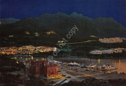 Cartolina Sardegna Porto Cervo notturno (Sassari)