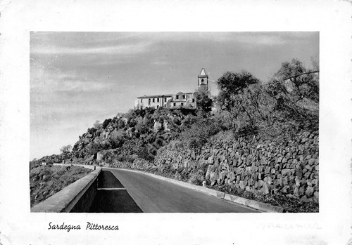 Cartolina Sardegna Sarule Nuoro ( timbro Postale) panorama parziale 1955