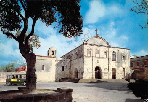 Cartolina Sassari Chiesa S. Pietro e delle Grazie bus