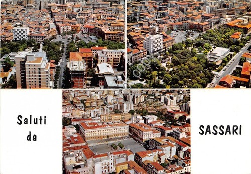 Cartolina Sassari Saluti da Vedutine (Altre tematiche)