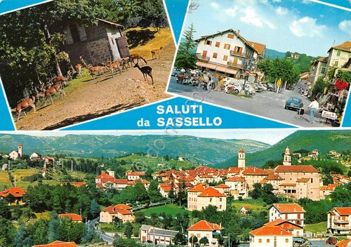 Cartolina Sassello vedute panorama e paese 1979 (Savona)