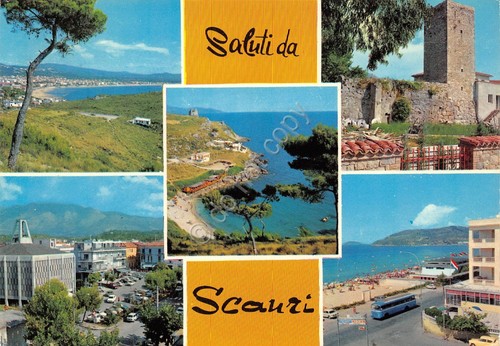 Cartolina Scauri vedute 1969 (Latina)