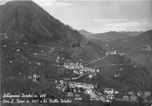 Cartolina Schignano Intelvi S. Zeno 1952 (Como)