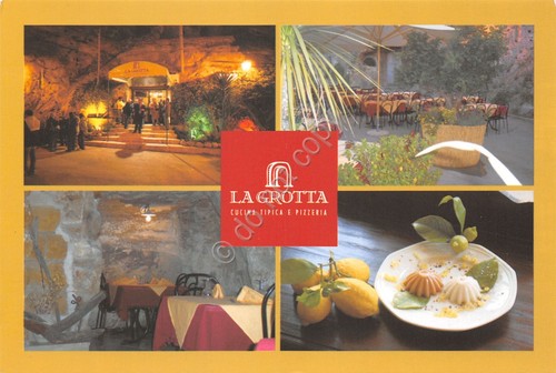 Cartolina Scicli Ristorante La Grotta vedute varie