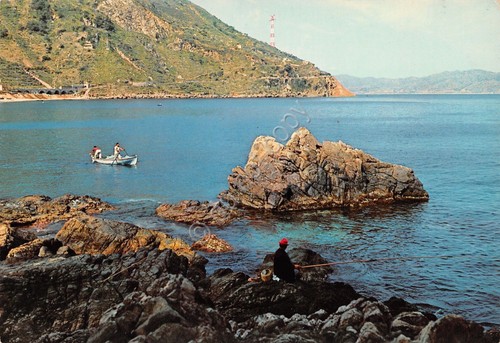 Cartolina Scilla Lido delle Sirene pescatore barca ED SAR