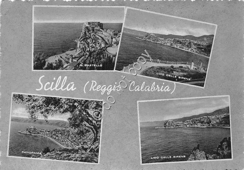 Cartolina Scilla Reggio Calabria Saluti da Vedutine (Altre tematiche)