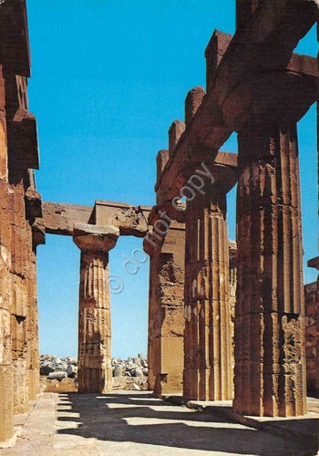 Cartolina Selinunte Particolare del Tempio 1972