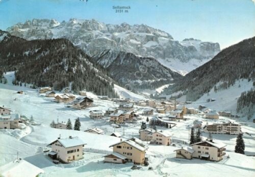 Cartolina Selva di Gardena panorama paese 1971
