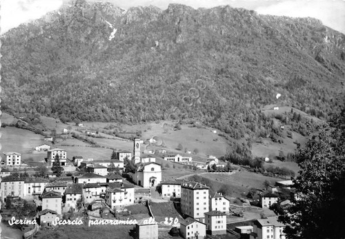 Cartolina Serina panorama 1958 (Bergamo)