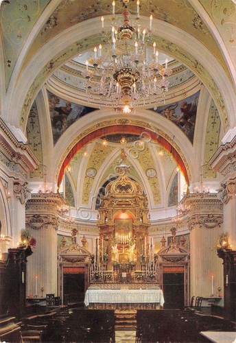 Cartolina Serra San Bruno Chiesa Addolorata interno 1981