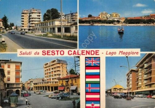 Cartolina Sesto Calende Vedute 1980 (Varese)