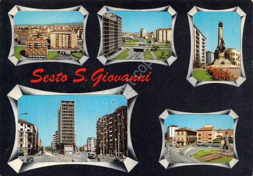 Cartolina Sesto San Giovanni vedute varie 1968