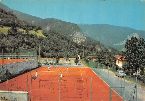 Cartolina Sestola Campi da tennis 1971 sporca di timbro postale