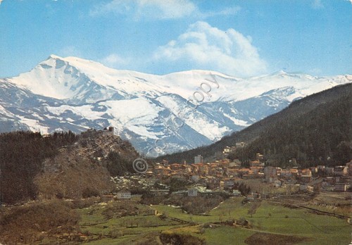 Cartolina Sestola panorama e Corno alle Scale (Modena)