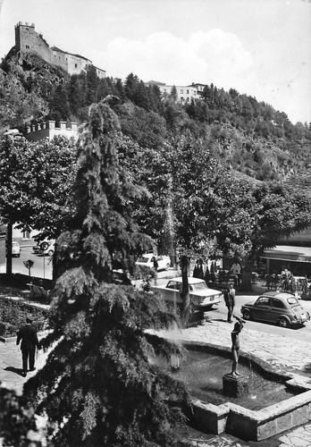 Cartolina Sestola Particolare della Piazza 1966