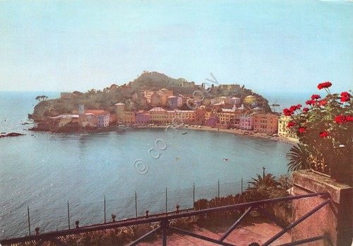 Cartolina Sestri Levante Baia del Silenzio 1960 (Genova)