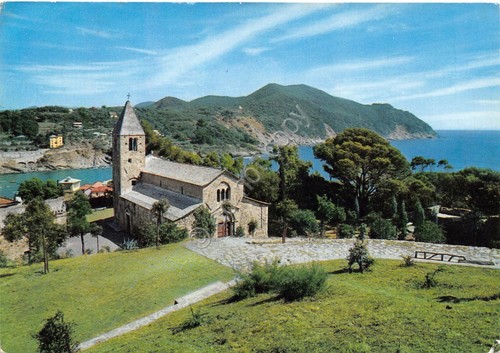 Cartolina Sestri Levante panorama da San Nicolò 1970 (Genova)
