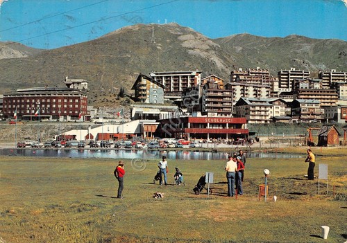 Cartolina Sestriere Campo da Golf e scuola di sci 1977
