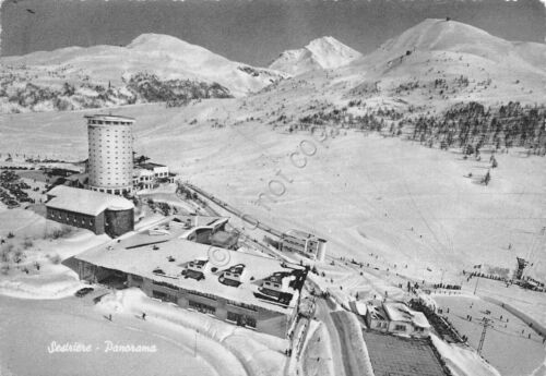 Cartolina Sestriere panorama 1956 (Torino)