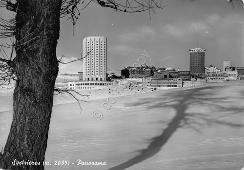 Cartolina Sestriere Panorama 1964