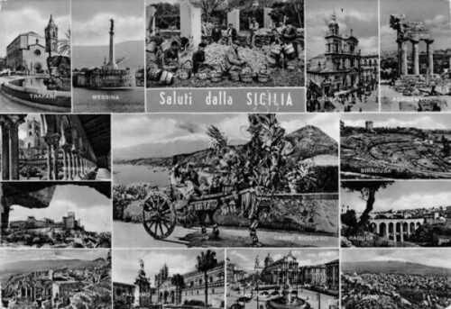 Cartolina Sicilia vedute varie Località (Catania)