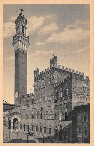 Cartolina Siena Palazzo Pubblico anni '30