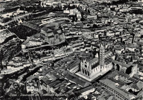 Cartolina Siena Panorama aereo 1953