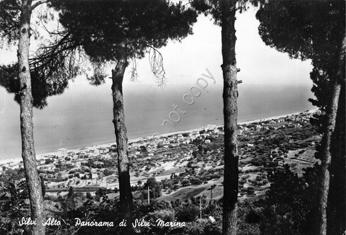 Cartolina Silvi Alto Panorama di Silvi Marina 1973