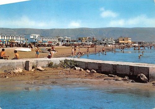 Cartolina Siponto Lido spiaggia animata 1969 (Foggia)