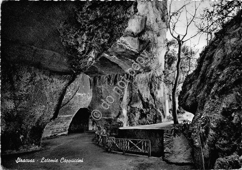 Cartolina Siracusa Latomie Cappuccini 1956 (Catania)