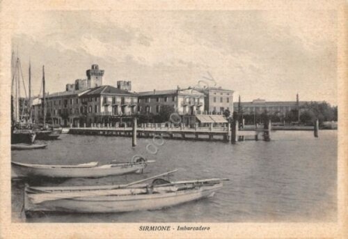 Cartolina Sirmione Imbarcadero anni '30