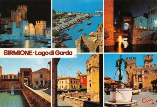 Cartolina Sirmione Lago di Garda vedute 1986 (Brescia)