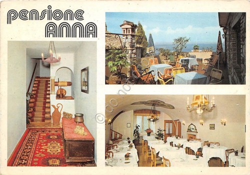 Cartolina Sirmione Pensione Anna Vedutine anni '60 (Brescia)