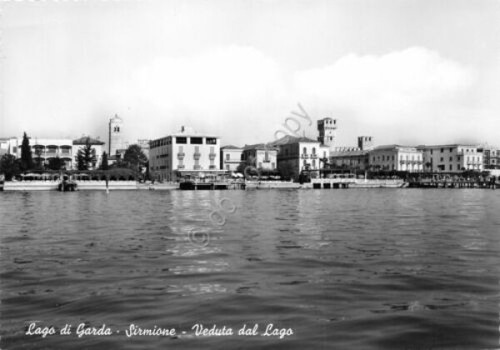 Cartolina Sirmione Veduta dal Lago anni '50