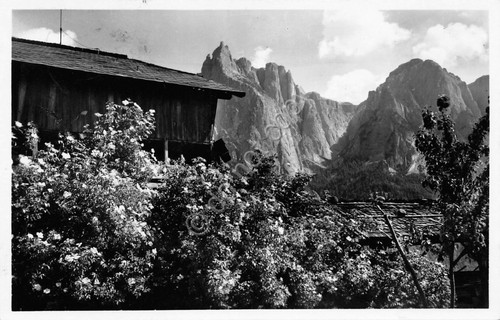 Cartolina Siusi con Scillar panorama parziale 1959