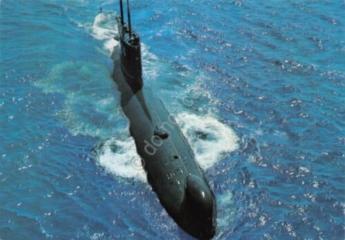 Cartolina Sommergibile Mocenigo in fase di emersione Stato Maggiore Marina