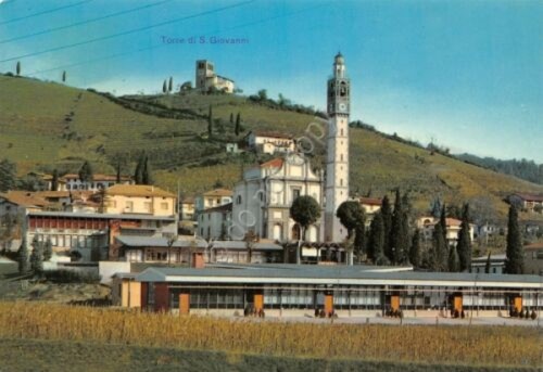 Cartolina Sotto il Monte paese (Bergamo)