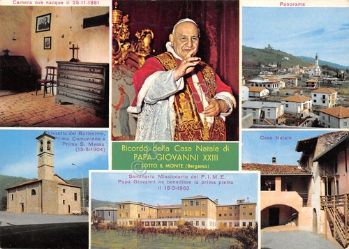 Cartolina Sotto il Monte Papa Giovanni XXIII vedute varie 1969