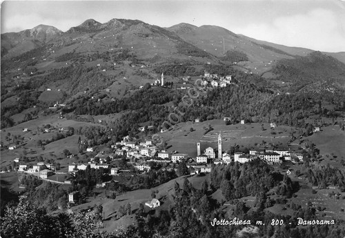 Cartolina Sottochiesa Panorama 1960 (Bergamo)