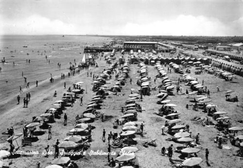 Cartolina Sottomarina Lido Spiaggia Stabilimento Clodia 1962