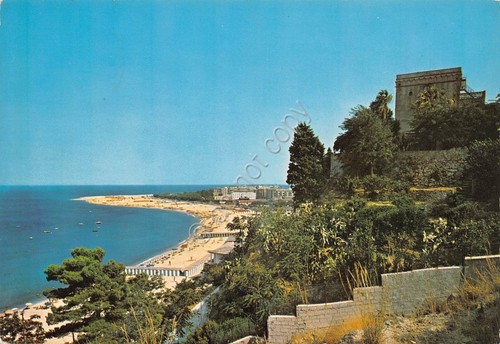 Cartolina Soverato Torre Carlo V e lido 1980 (Catanzaro)