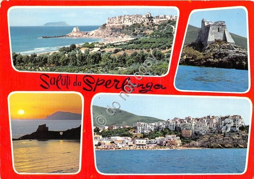 Cartolina Sperlonga saluti da vedutine (Altre tematiche)