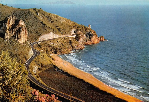 Cartolina Sperlonga Strada panoramica la Flacca anni '70