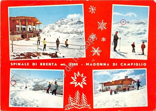 Cartolina Spinale di Brenta Madonna di Campiglio Vedutine Hotel D'Osson …
